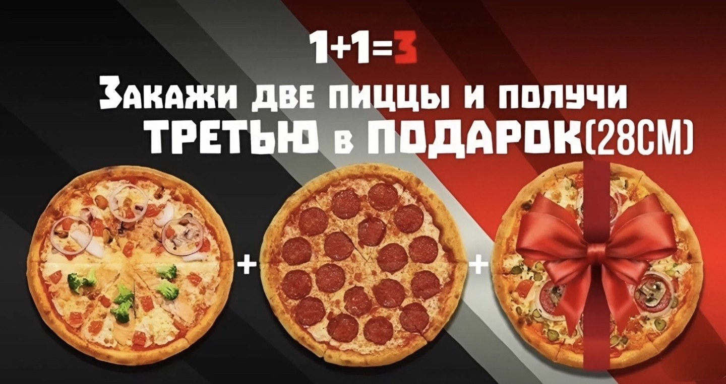 Пицца с подарок
