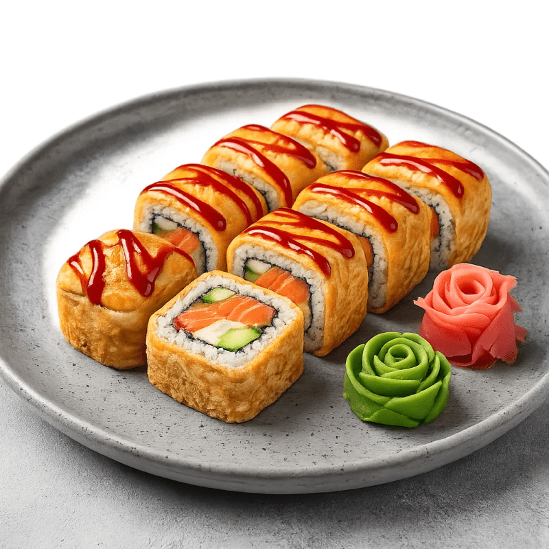 Ролл Тамаго сяке 8к