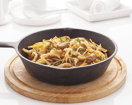 Жареный картофель с грибами