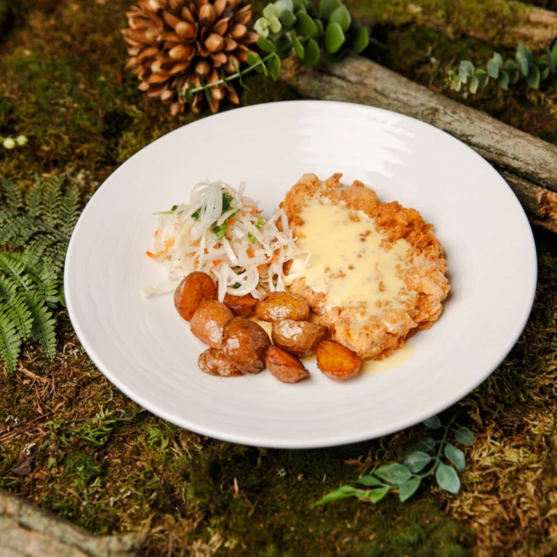 Шницель с капустой