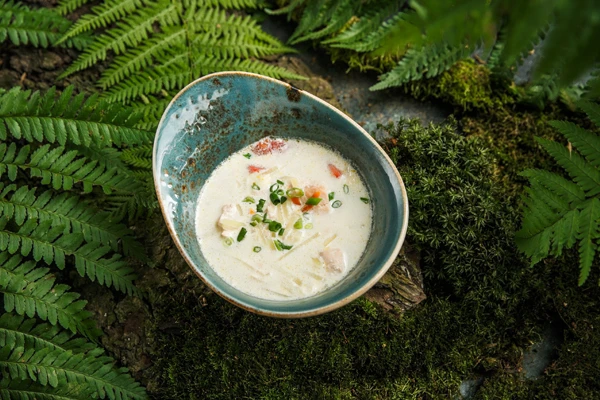 Суп с горбушей по-норвежски