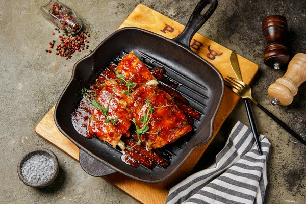 Ребра свиные в остром соусе от шефа