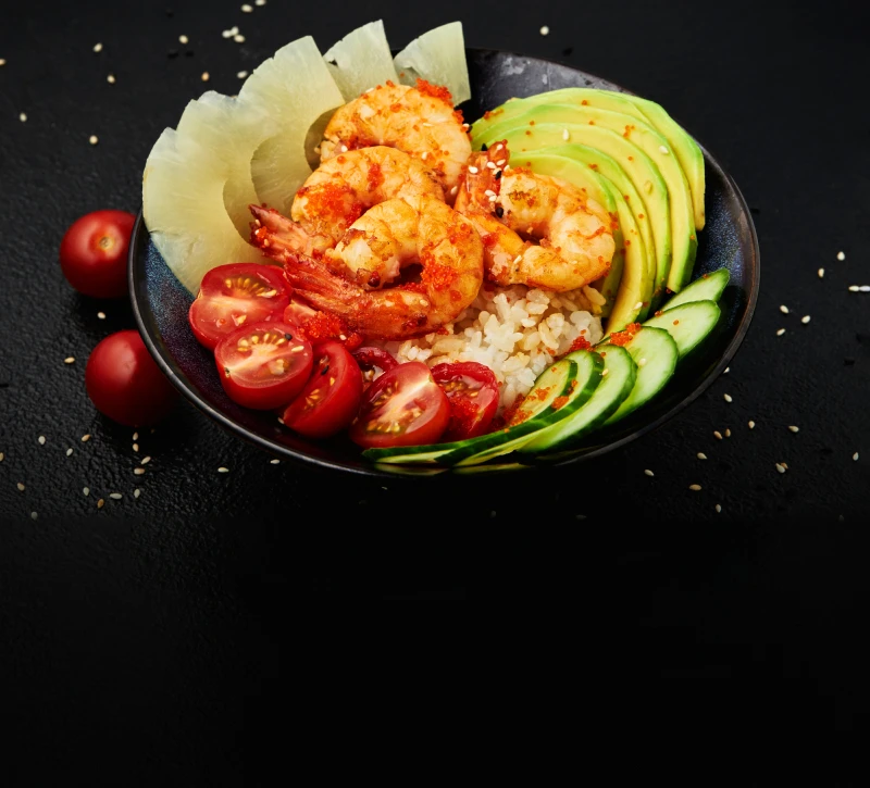 Поке с креветками