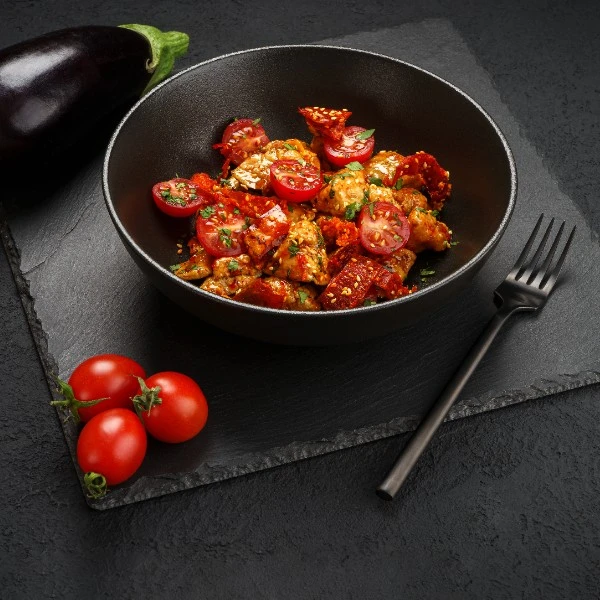 Салат с хрустящим баклажаном 