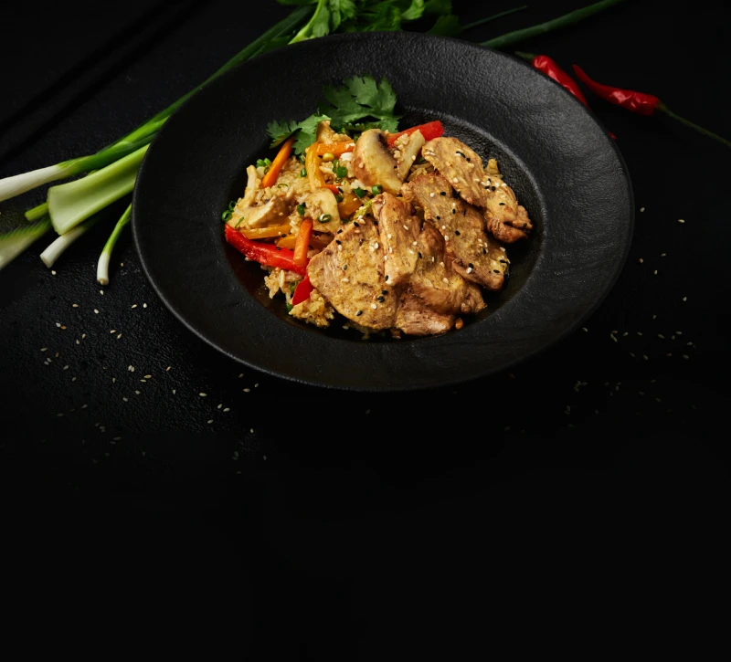 Рис с курицей кари