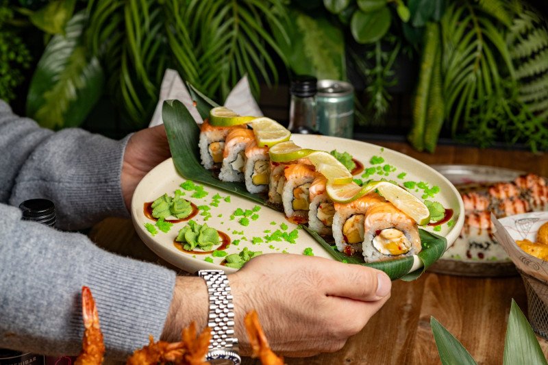 Лосось с манго