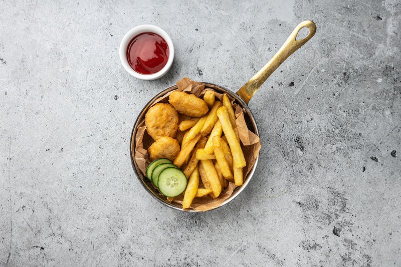 Наггетсы с картофелем фри