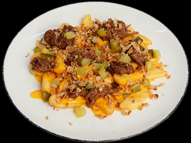 Cheese фри с томленой говядиной