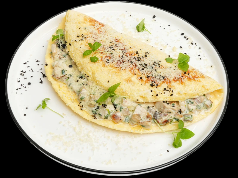 Омлет с курицей и грибами 🆕