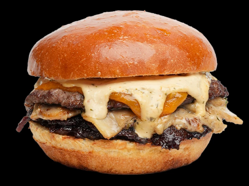 Смэш-бургер грибной