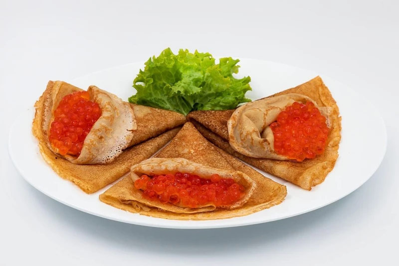 Блины по - царски с красной икрой