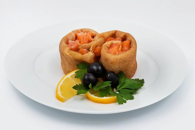 Блины с семгой