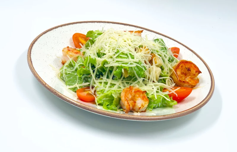 Салат Цезарь с креветкой