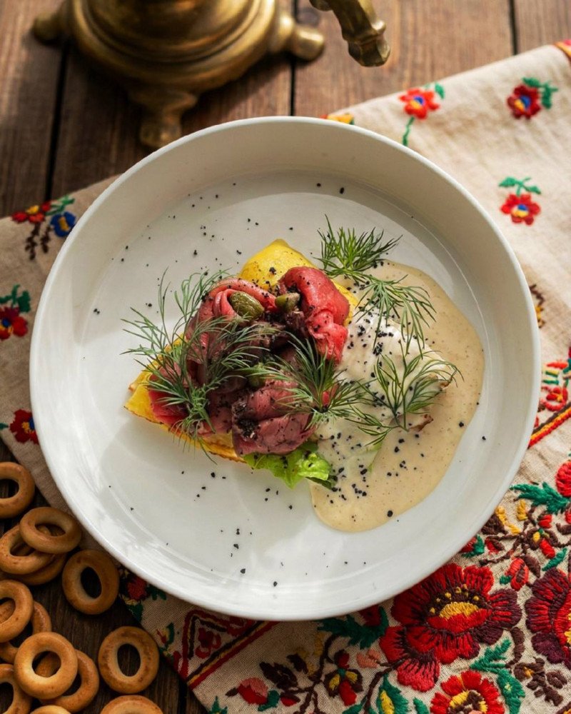 Блинчики с ростбифом