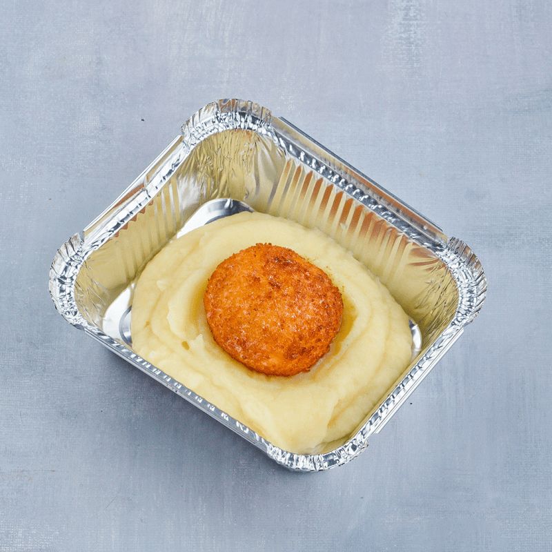 Куриная котлета с картофельным пюре 