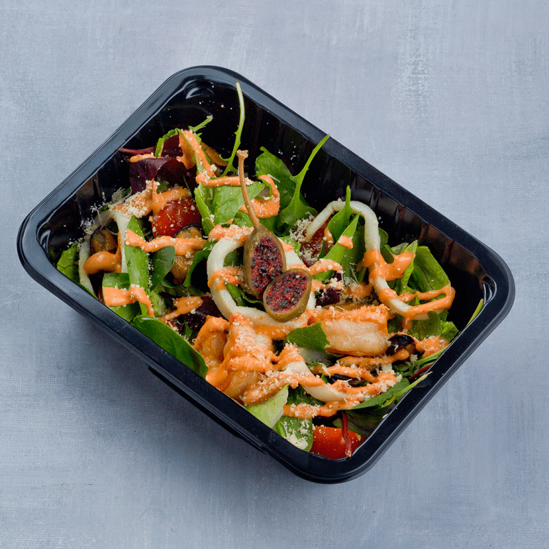 Салат с морепродуктами 