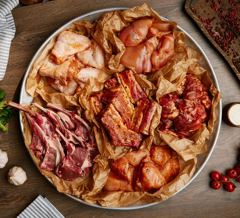 Меню в сыром виде