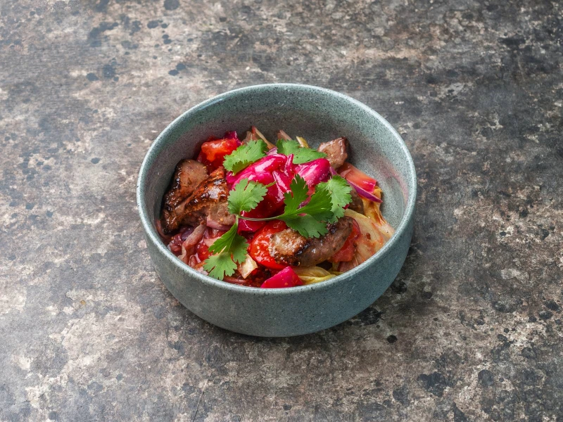 САЛАТ С ПЕЧЕНЬЮ КРОЛИКА 230ГР