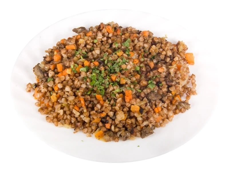 Гарнир Греча с овощами