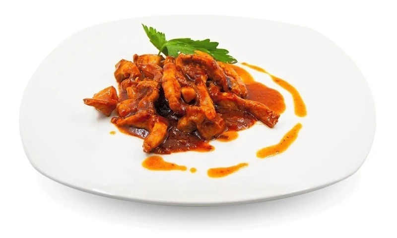 Поджарка из крицы с болгарским перцем