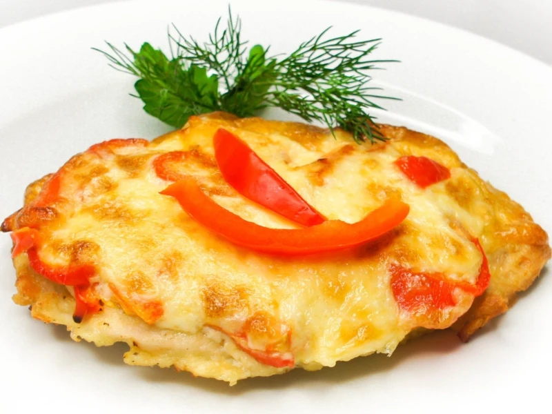 Отбивная криная с помидорами