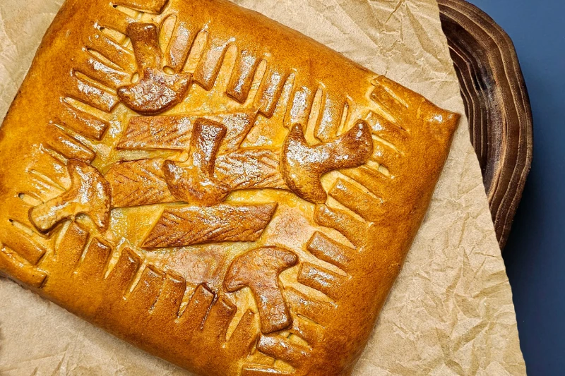 ПИРОГ С КУРИЦЕЙ И ГРИБАМИ