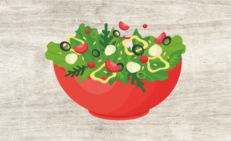 Салат с киноа и грибным ассорти   