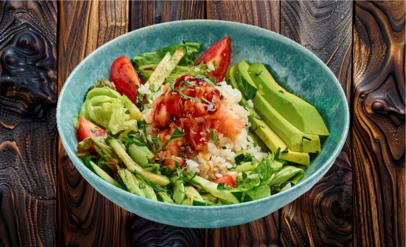 Поке из лосося