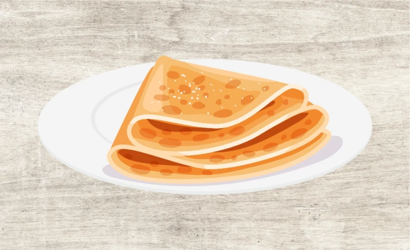 Блины с томлёными телячьими щёчками