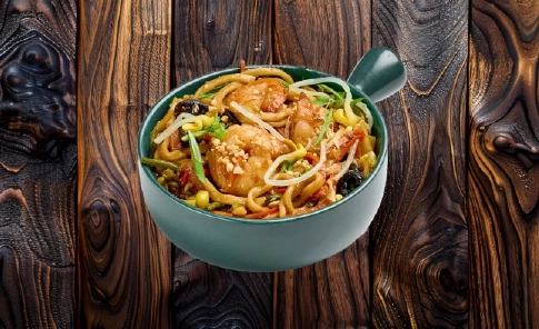 Лапша с креветками ВОК