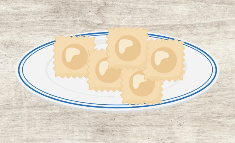 Равиоли с олениной 