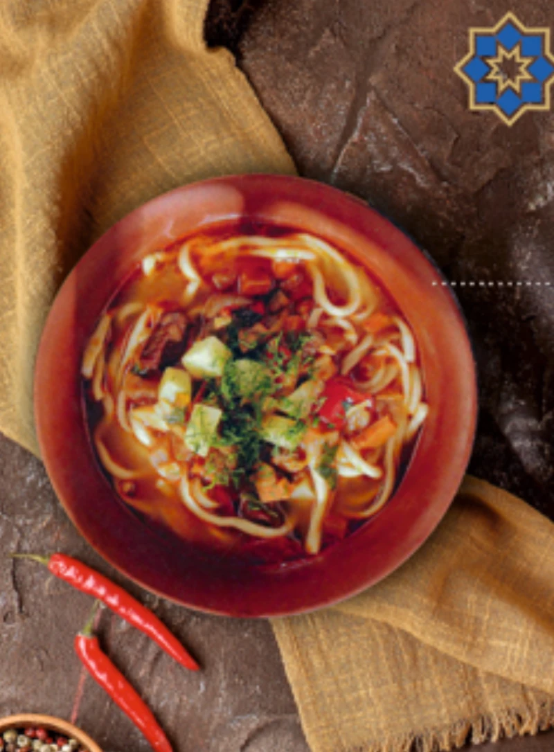 Лагман из говядины с бульоном