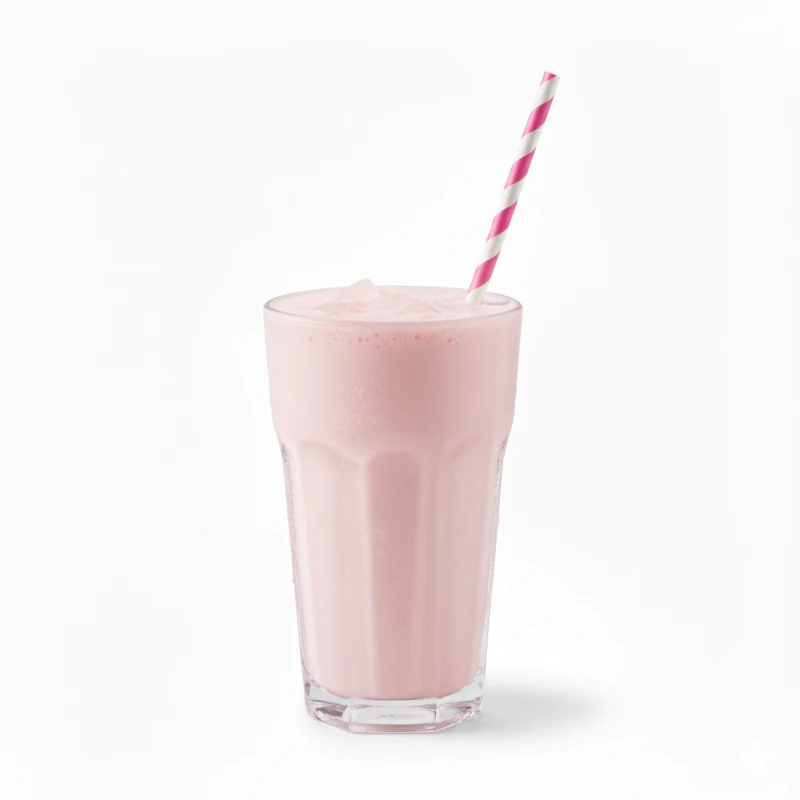 Молочный коктейль клубничный