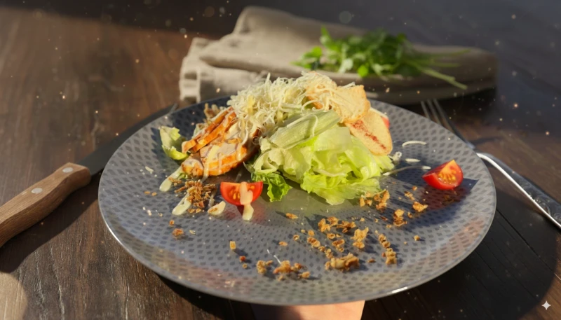 Салат Цезарь с курицей
