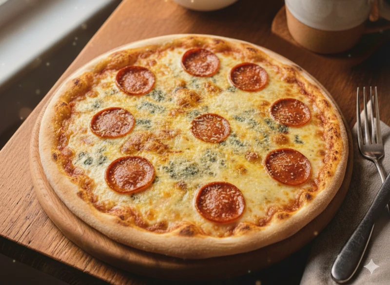 Пицца 4 сыра-пепперони