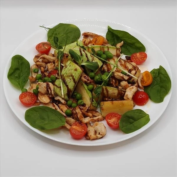 ЖАРЕННЫЕ КАБАЧКИ С КУРИЦЕЙ