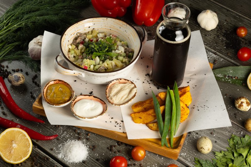 Окрошка на квасе 