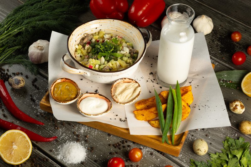 Окрошка на кефире