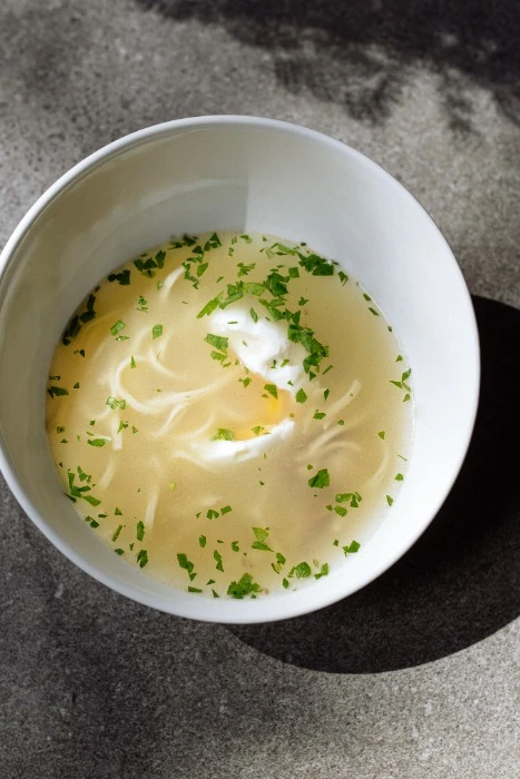 Лапша с яйцом и курицей