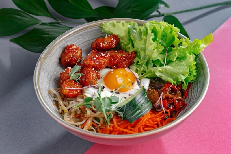 Пибимпаб с курицей Поп Корн (острое)