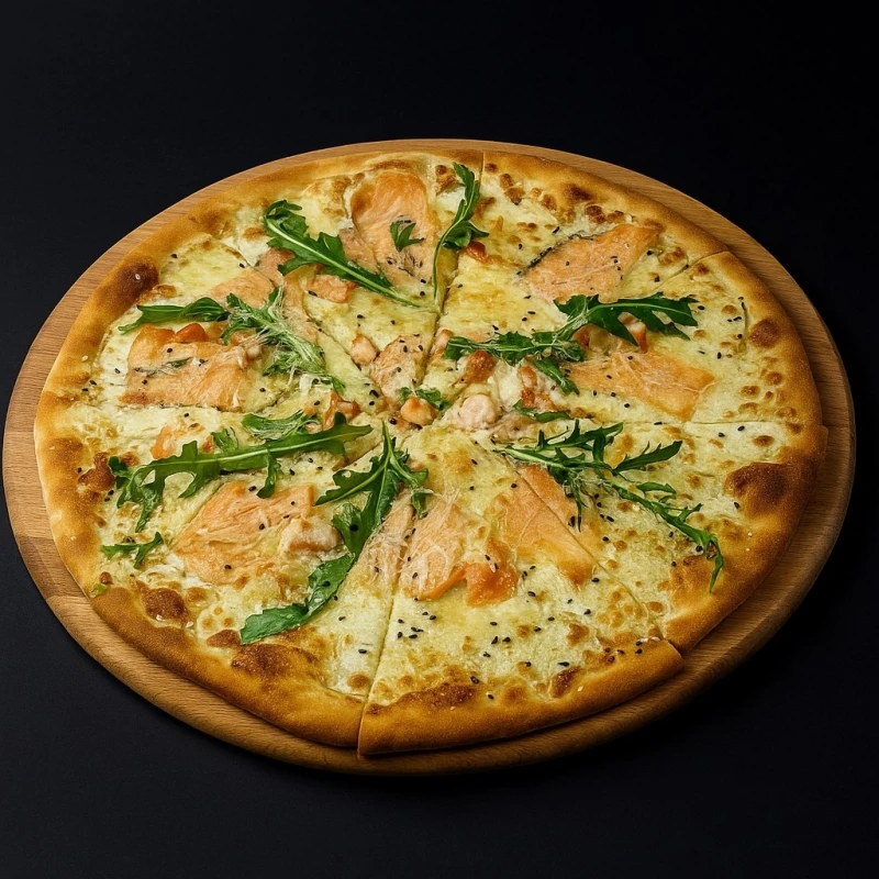 Пицца лосось и креветки 1000гр 