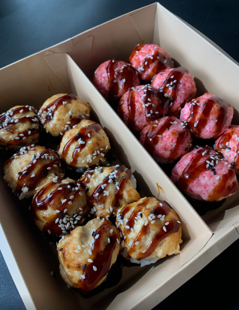 Запечённый с креветкой