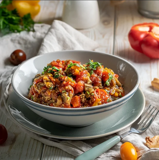 Аджапсандал (салат из печёных овощей)