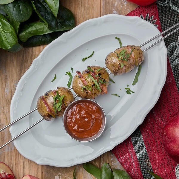 Печеный картофель с салом