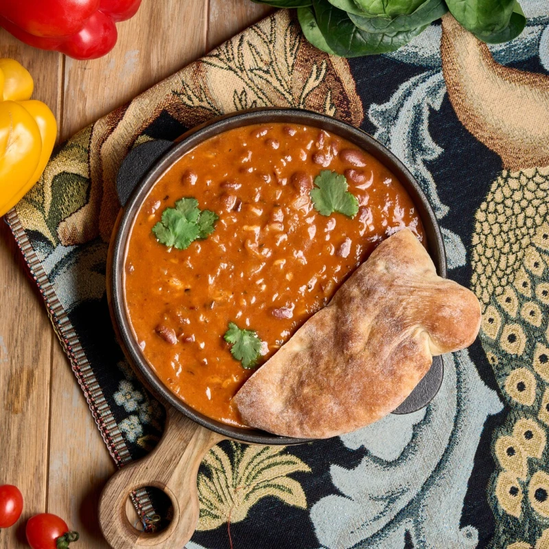 Лобио с копчёным сыром