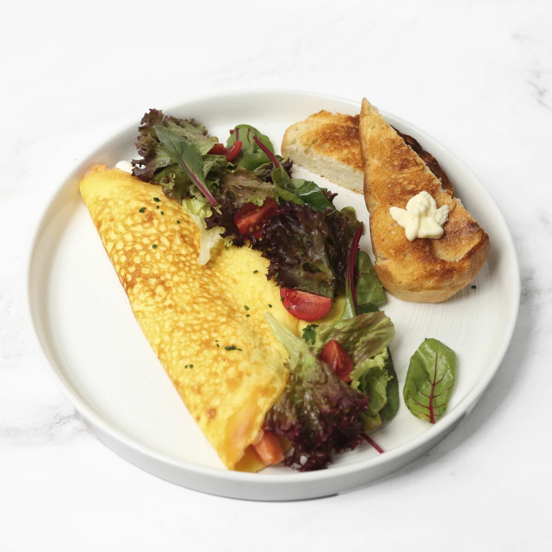 ♥ Омлет с творожным сыром и копченым лососем