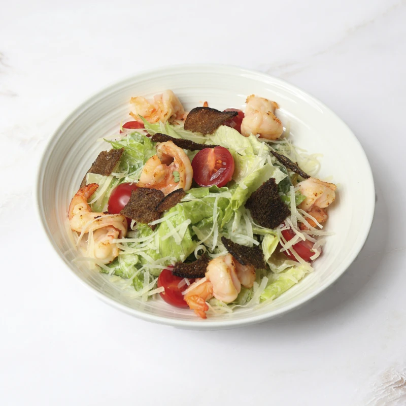 ♥ Салат "Цезарь с креветками" - MOGU 