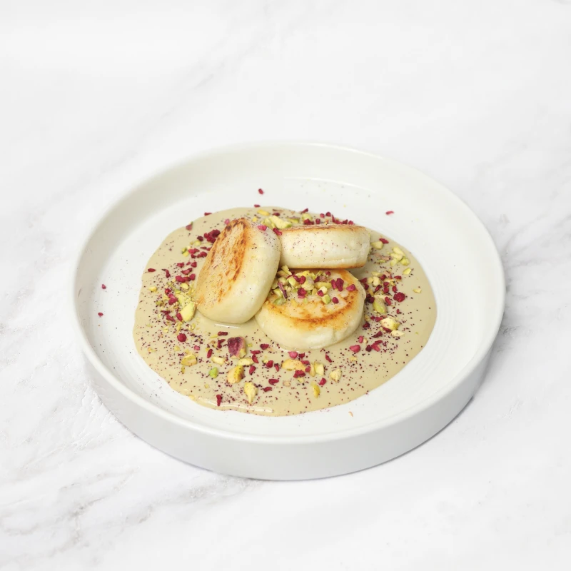 ♥ Сырники с фисташковым муссом