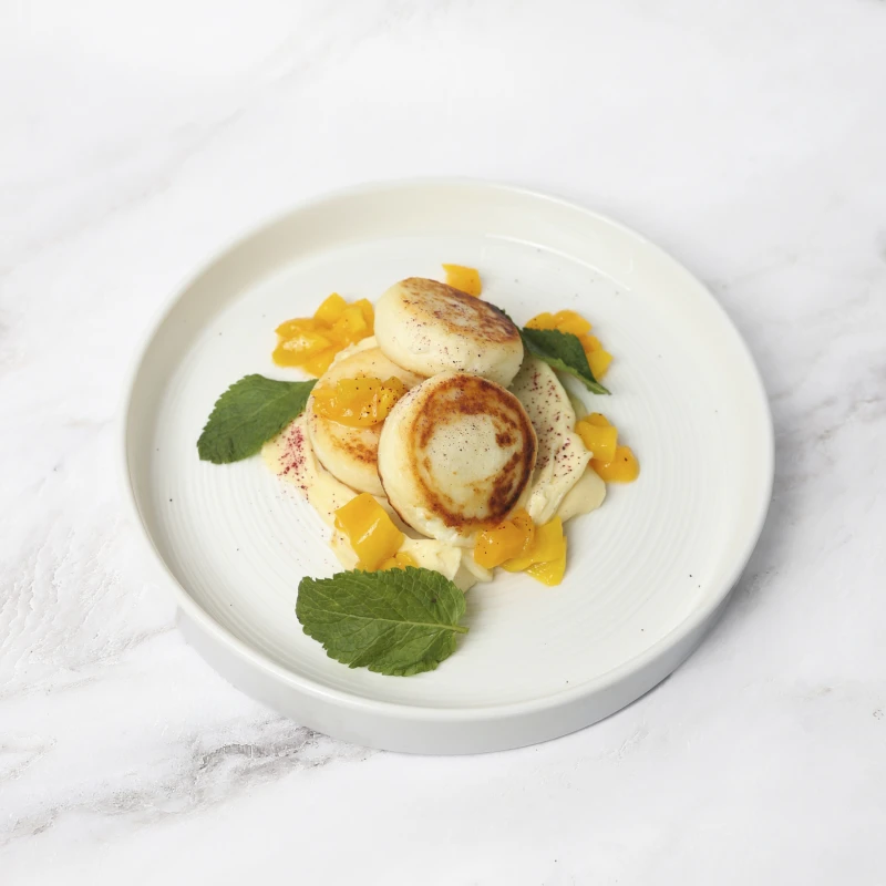 ♥ Сырники с ганашом из маракуйи и манго