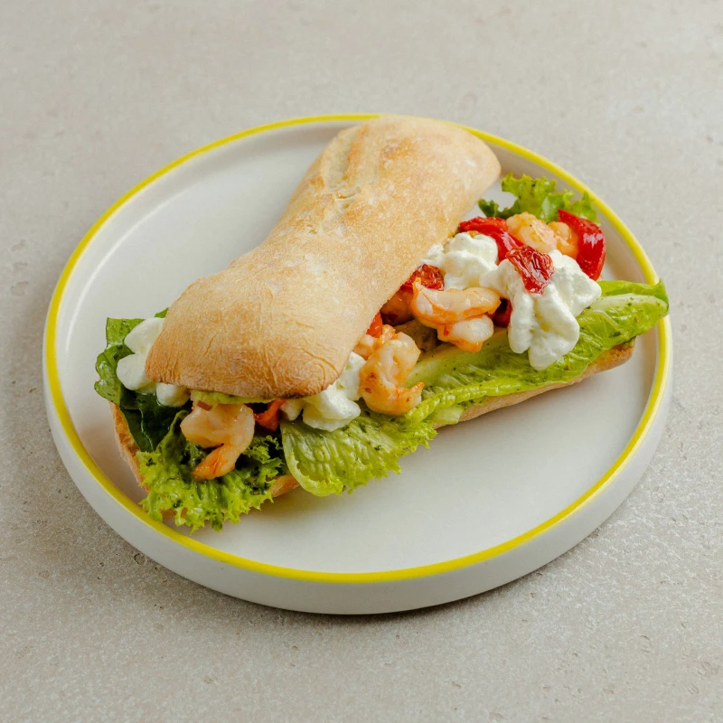 Сэндвич Crisp с креветками